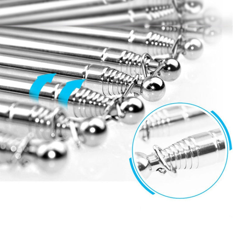 1.6M 7 Knots Telescopic Stainless Steel Rubber Sleeve Teaching Stick Guide Signal Flag, Random Color Delivery, 1.6M 7 Knots