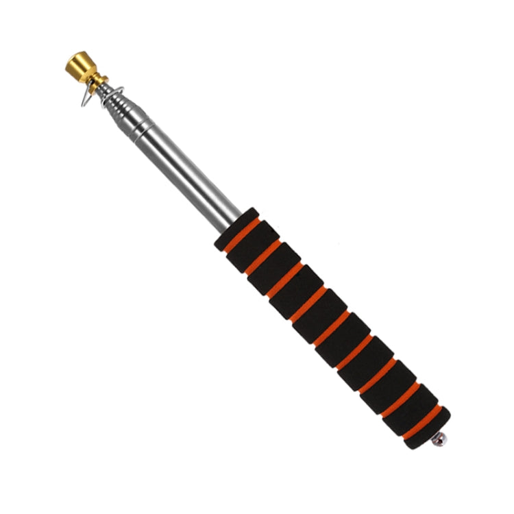1.6M 10 Knots Telescopic Stainless Steel Sponge Golden Head Teaching Stick Guide Signal Flag, 1.6M 10 Knots