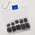 500 PCS Mixed Size Fish Barbed Hook Fishing Hooks with Hole, 3-12# with Hole