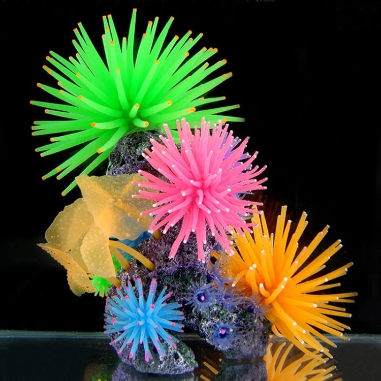 Aquarium Articles Decoration TPR Simulation Sea Urchin Ball Coral with Point, Size: L, Diameter: 13cm, 13cm