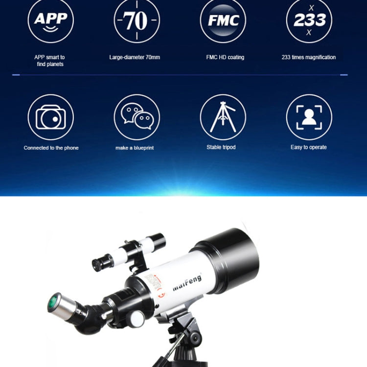 Maifeng40070 233x70 High Definition High Times Astronomical Telescope with Tripod, 233 x 70