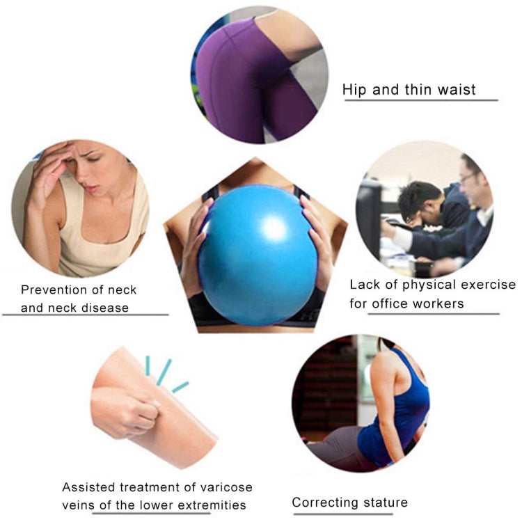 Mini Yoga Pilates Ball Explosion-proof PVC Ball Balanced Fitness Gymnastic Exercise Training with Straw, Diameter: 25cm, 25cm(Blue), 25cm(Purple), 25cm(Pink)