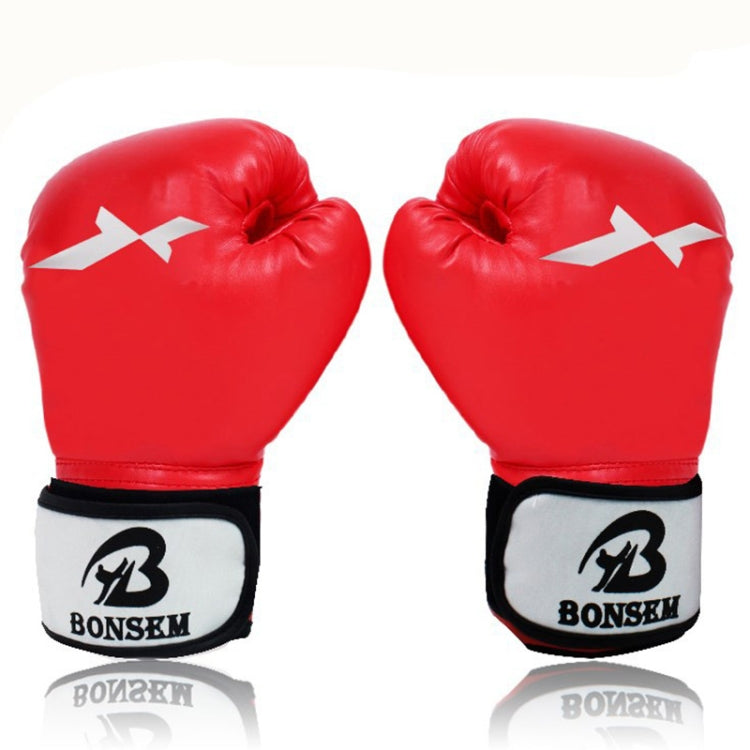 BONSEM Training Boxing Gloves for Adults, C1 Red, C1 Black