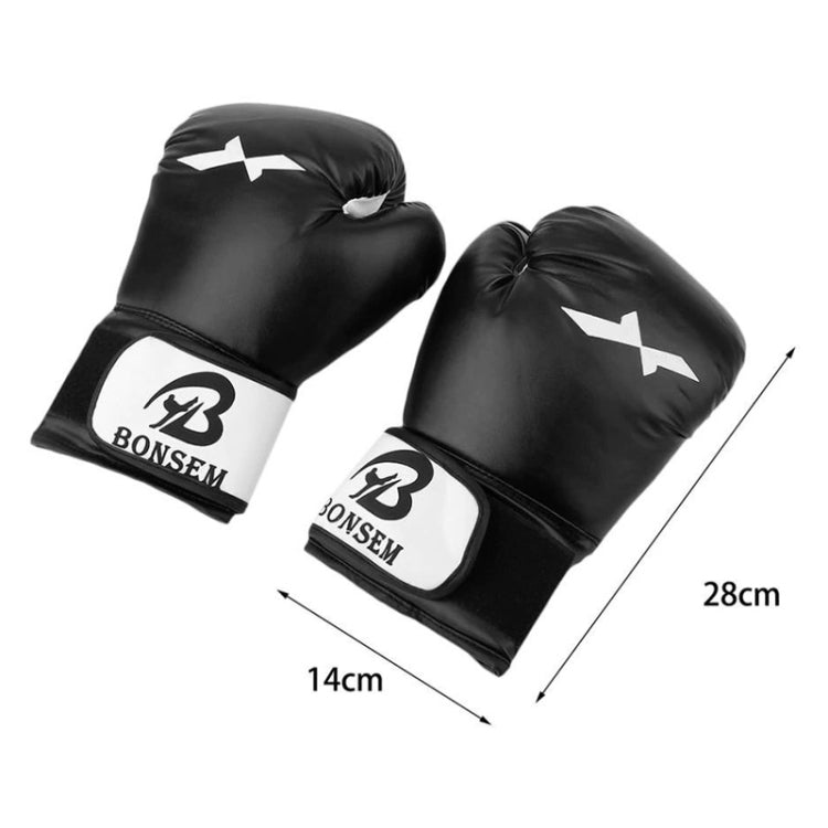 BONSEM Training Boxing Gloves for Adults, C1 Red, C1 Black