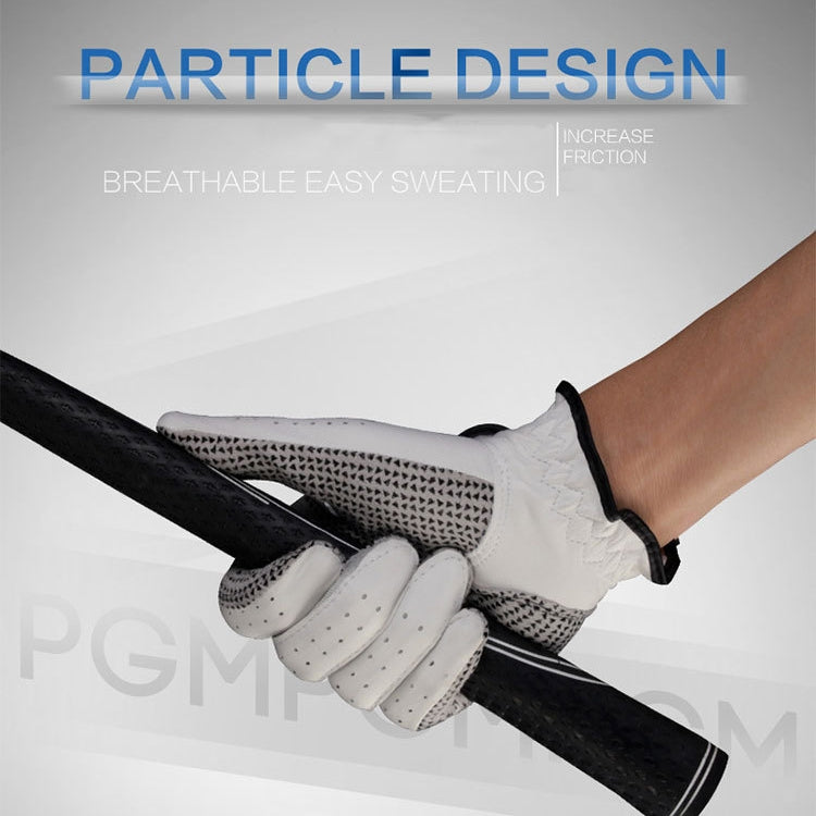PGM Left Hand Sheepskin Anti-slip Particle Golf Men Gloves, Size: 24#, Size: 24#