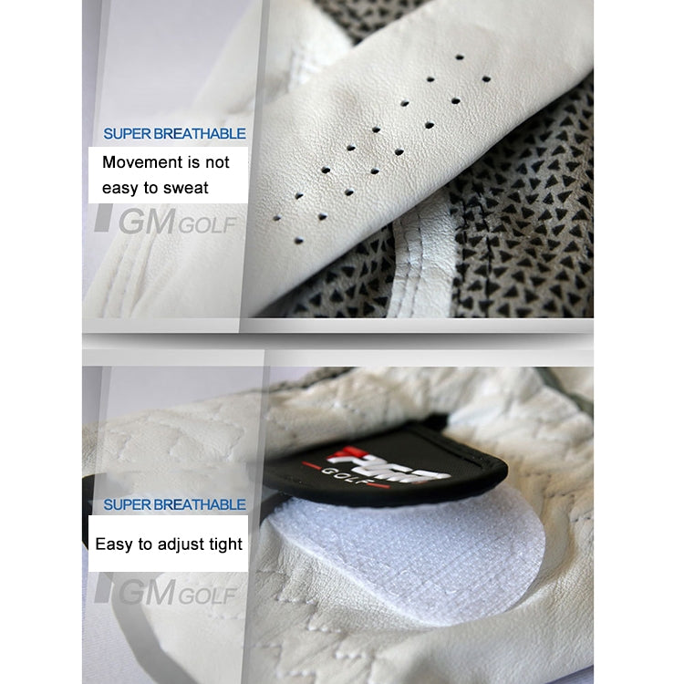 PGM Left Hand Sheepskin Anti-slip Particle Golf Men Gloves, Size: 27#, Size: 27#