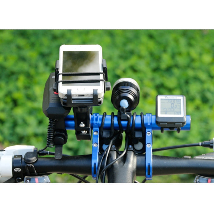 HLD-208 Mountainous Bicycle Aluminium Alloy Handlebar Extension Frame Flashlight Bracket, Alloy Red