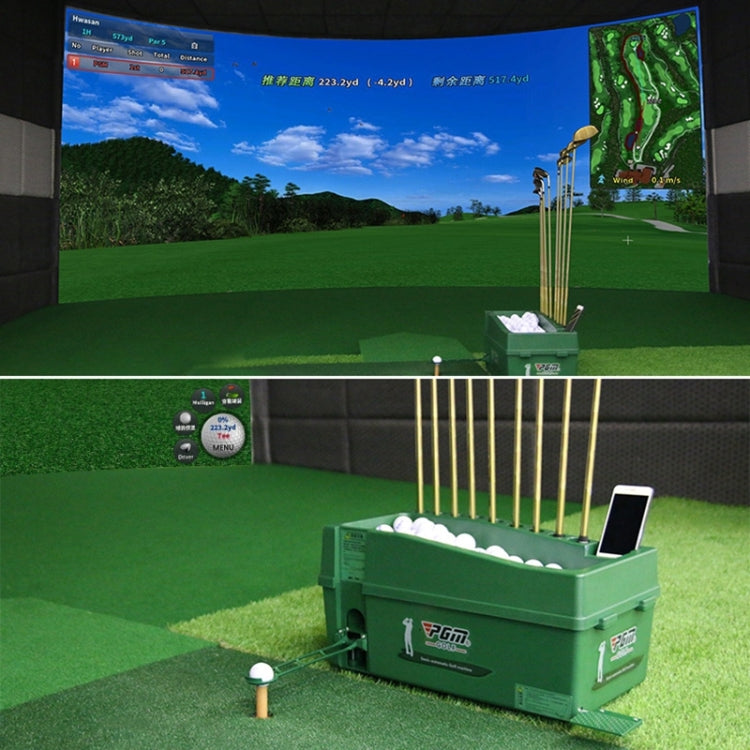 PGM Golf Ball Dispenser Automatic Tee Up Machine with Club Rack, Size: 62x32x32cm, 62x32x32cm Green, 62x32x32cm Grey