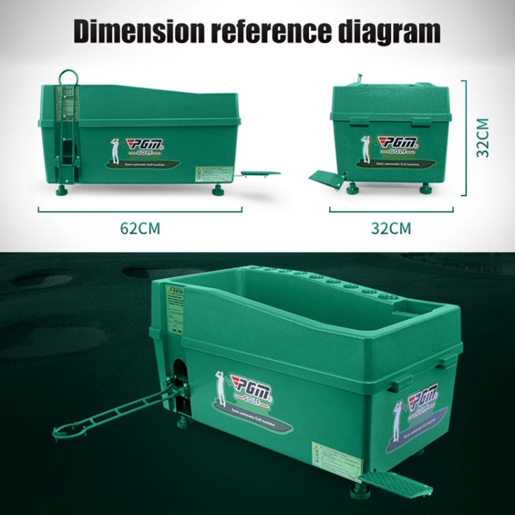 PGM Golf Ball Dispenser Automatic Tee Up Machine with Club Rack, Size: 62x32x32cm, 62x32x32cm Green, 62x32x32cm Grey