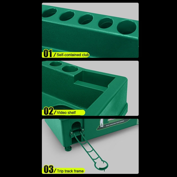 PGM Golf Ball Dispenser Automatic Tee Up Machine with Club Rack, Size: 62x32x32cm, 62x32x32cm Green, 62x32x32cm Grey