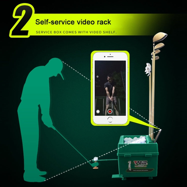 PGM Golf Ball Dispenser Automatic Tee Up Machine with Club Rack, Size: 62x32x32cm, 62x32x32cm Green, 62x32x32cm Grey