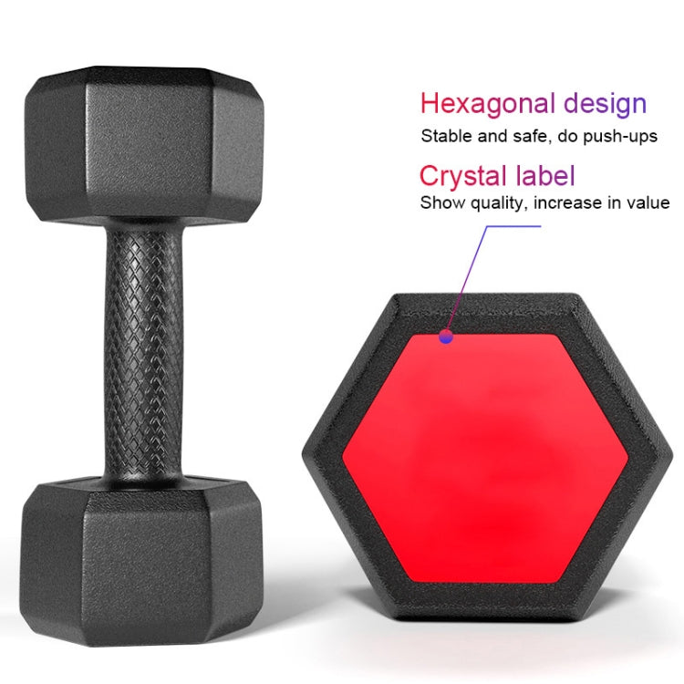 6KG A Pair Household Glue Fitness Hexagon Dumbbells, 6KG