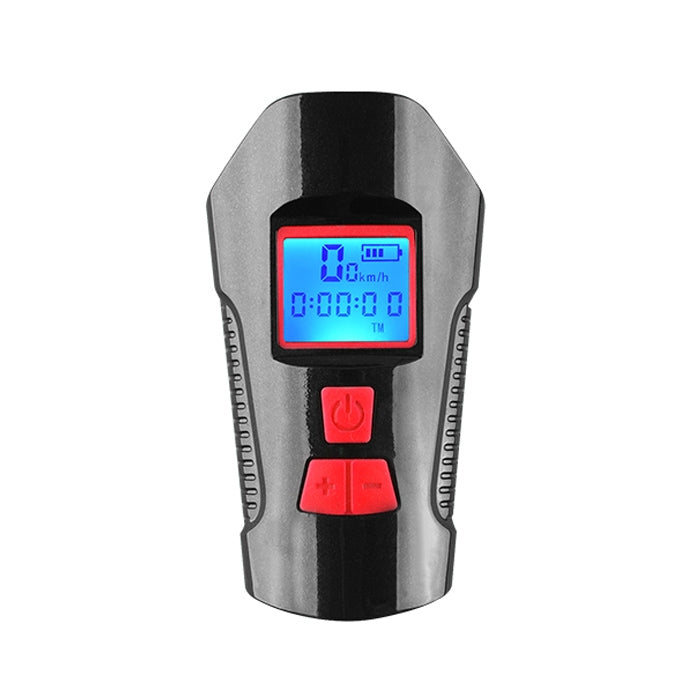350LM USB Charging Waterproof Snap-on Bicycle Headlight with Speaker & Stopwatch Function, Red, Black, Blue