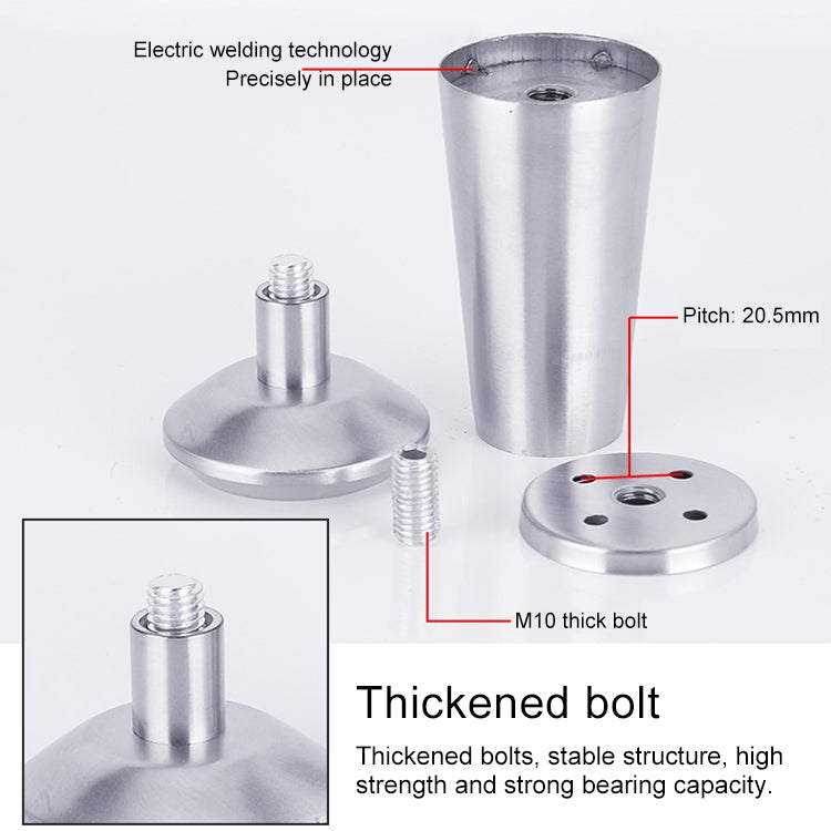 Stainless Steel Thickened Adjustable Foot Cup Type Cupboard Foot, 120mm, 120mm