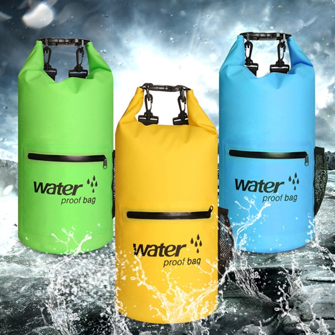 Outdoor Waterproof Dry Dual Shoulder Strap Bag Dry Sack PVC Barrel Bag, Capacity: 20L, 20L
