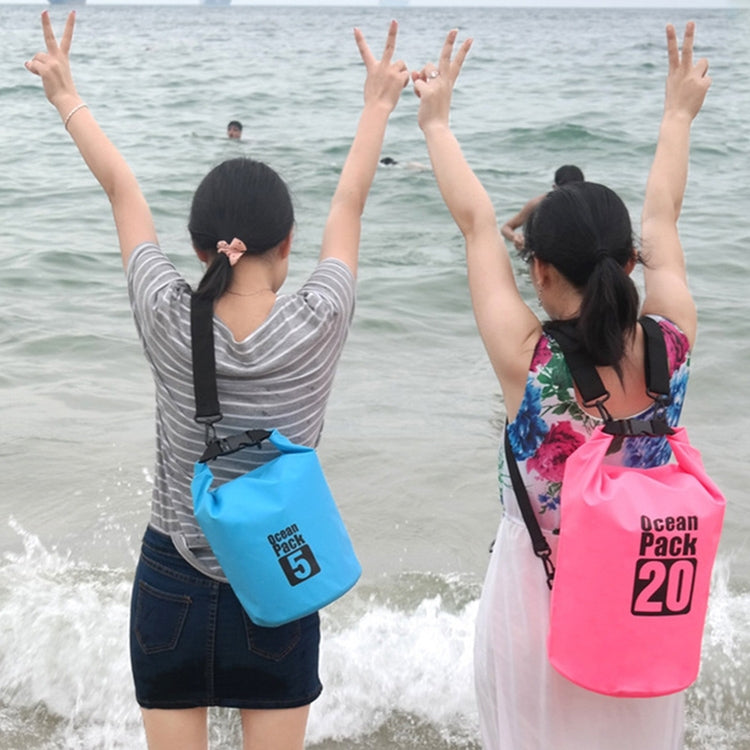 Outdoor Waterproof Bag Dry Sack PVC Barrel Bag, Capacity: 2L, Capacity: 2L (Yellow), Capacity: 2L (Black), Capacity: 2L (Dark Blue), Capacity: 2L (Orange), Capacity: 2L (Pink), Capacity: 2L (Green), Capacity: 2L (Sky Blue)