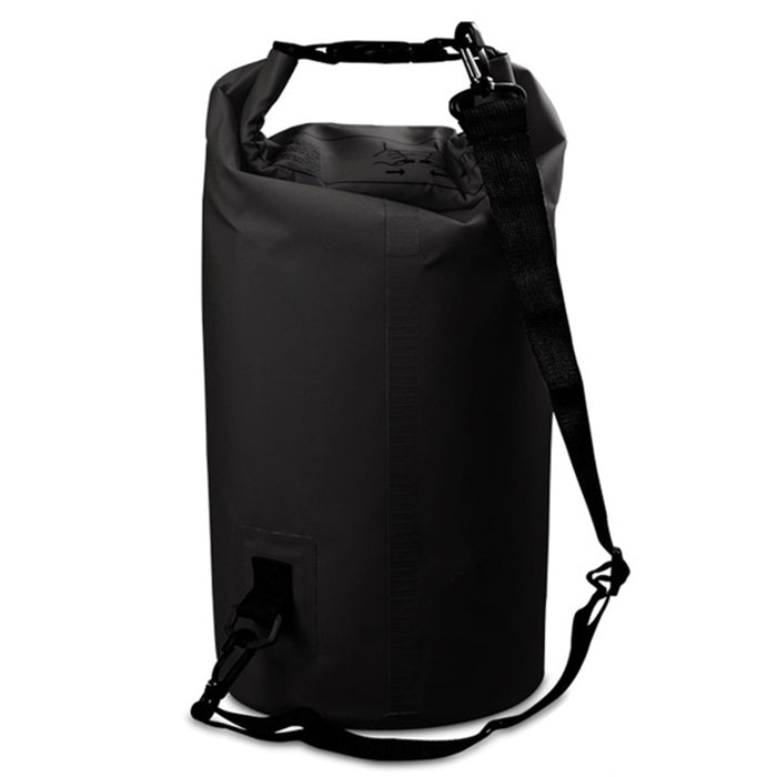 Outdoor Waterproof Double Shoulder Bag Dry Sack PVC Barrel Bag, Capacity: 30L, Capacity: 30L (Black), Capacity: 30L (Dark Blue), Capacity: 30L (Orange), Capacity: 30L (Pink), Capacity: 30L (Green), Capacity: 30L (Sky Blue), Capacity: 30L (Yellow)