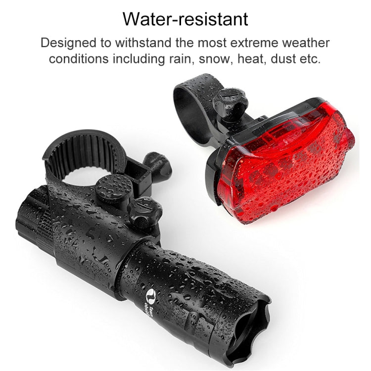 5W Mountain Bike Headlight Zoom Glare Waterproof Flashlight Set Car Headlight + Taillight (Set One), Set One