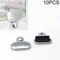 10 PCS Oval Glass Mirror Holder Buckle Fixing Accessories with Screw & Rubber Plug, Oval, with Screw & Rubber Plug