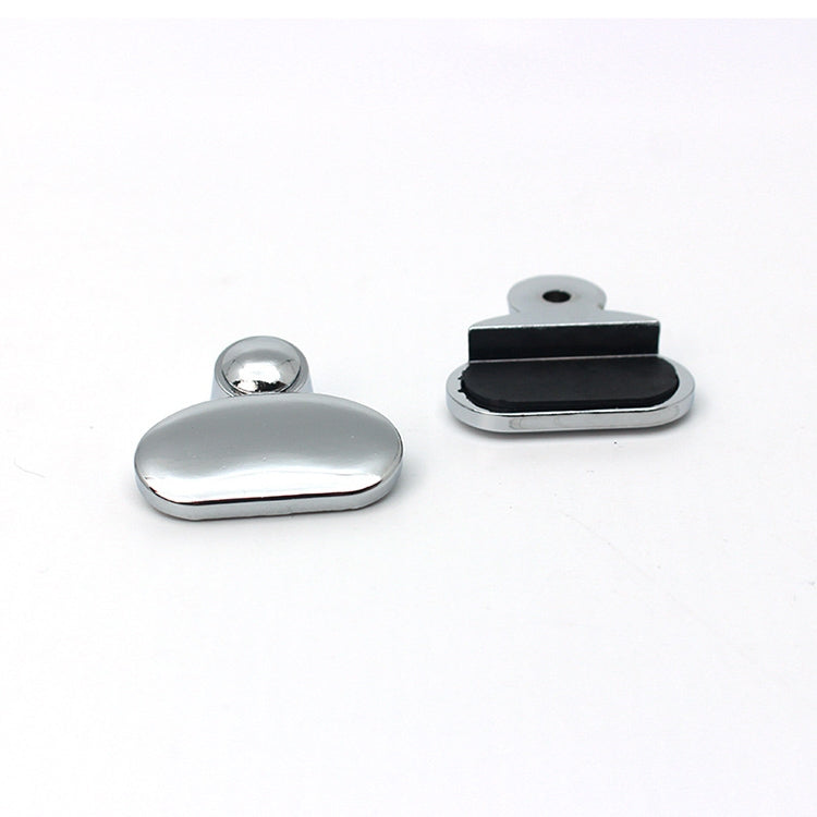 10 PCS Oval Glass Mirror Holder Buckle Fixing Accessories with Screw & Rubber Plug, Oval, with Screw & Rubber Plug