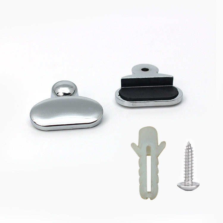 10 PCS Oval Glass Mirror Holder Buckle Fixing Accessories with Screw & Rubber Plug, Oval, with Screw & Rubber Plug