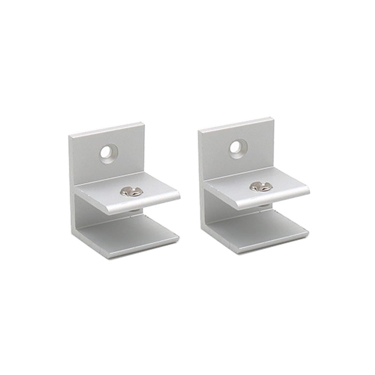 10 PCS F-type Aluminum Alloy Glass Combination Clamp Cabinet Partition Fixing Clip, Size: S, Cliped 10-13mm, F-type, S, Cliped 10-13mm