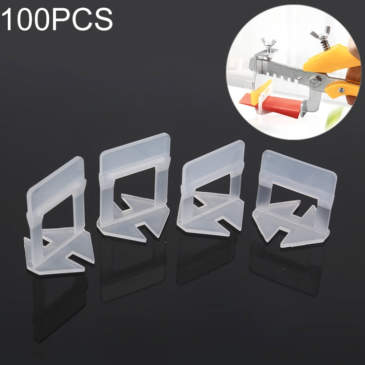 100 PCS 1.0mm Lengthen Tile Leveling System Clips Kit Wall Floor Tile Spacer Tiling Tool, 1.0mm Lengthen