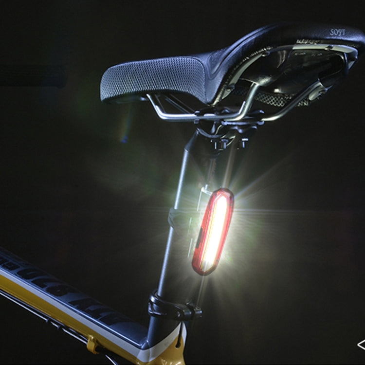 AQY-096 IPX4 Detachable USB Rechargeable Single Color LED Bike Taillight, White, (Red