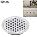 10pcs Flat Surface 35mm Cabinet Round Air Vent Stainless Steel Louvered Grille Cover Vents with Little Holes, 35mm Flat