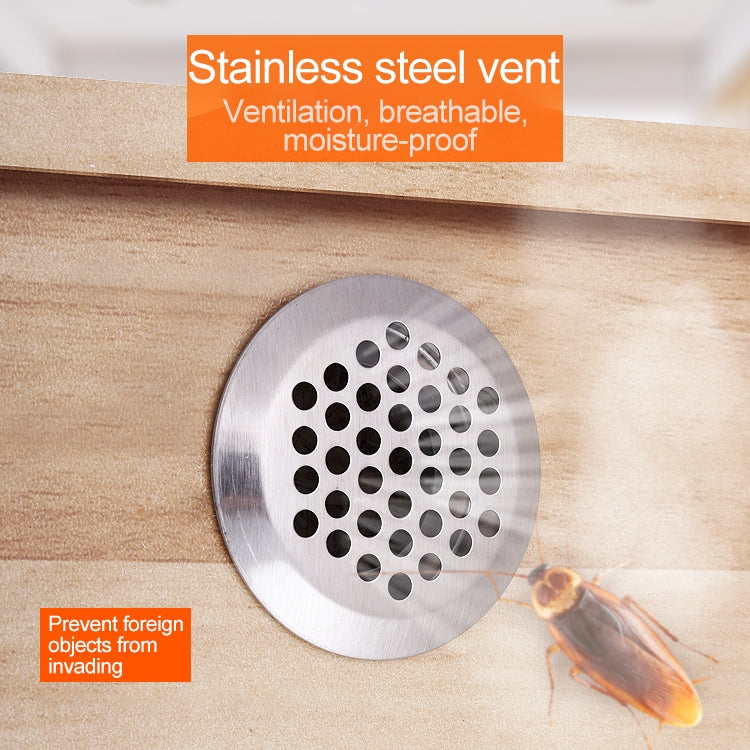 10pcs Flat Surface 35mm Cabinet Round Air Vent Stainless Steel Louvered Grille Cover Vents with Little Holes, 35mm Flat