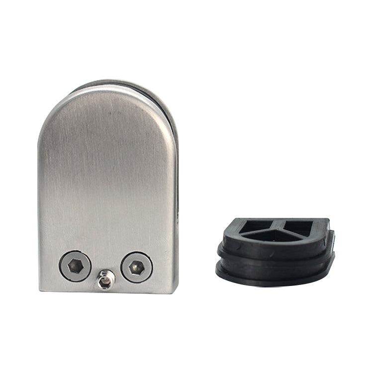 5-8mm Concave Curved Bottom Matte Polished  201 Stainless Steel Fixed Clip Railing Glass Wood Layer Board Clamp Bracket, 5-8mm, Curved Bottom, 201 Stainless Steel