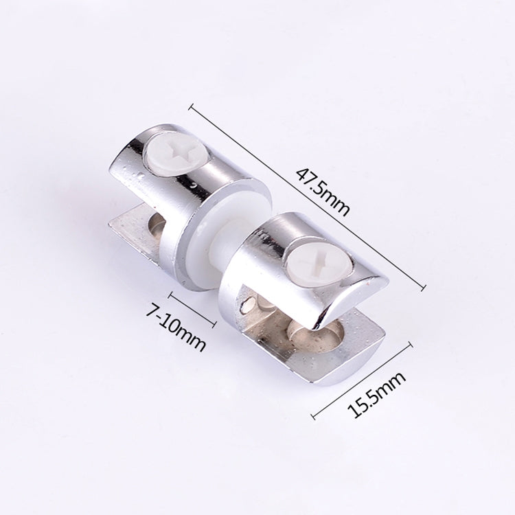 10 PCS Zinc Alloy Bright Fixed Bracket Connection 12mm Cylindrical Double-sided Glass Fixing Clamp, 12mm Cylindrical Double-sided