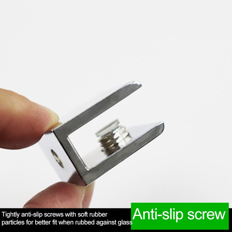10 PCS Zinc Alloy Bright Fixed Bracket Connection 12mm Cylindrical Double-sided Glass Fixing Clamp, 12mm Cylindrical Double-sided