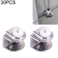 30 PCS Zinc Alloy Bright Fixed Bracket Connection Single Hole Semicircle Glass Fixing Clamp, Single Hole Semicircle
