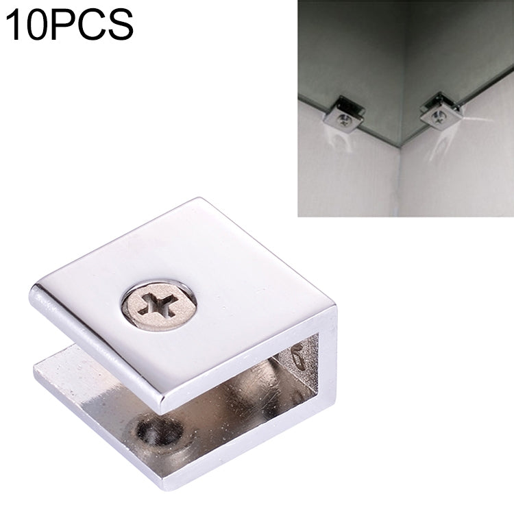10 PCS Zinc Alloy Bright Fixed Bracket Connection Square Glass Fixing Clamp, Size: S, Square, Size: S