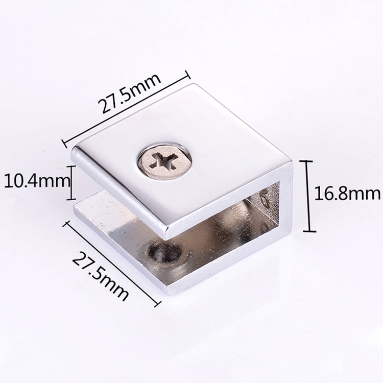 10 PCS Zinc Alloy Bright Fixed Bracket Connection Square Glass Fixing Clamp, Size: S, Square, Size: S