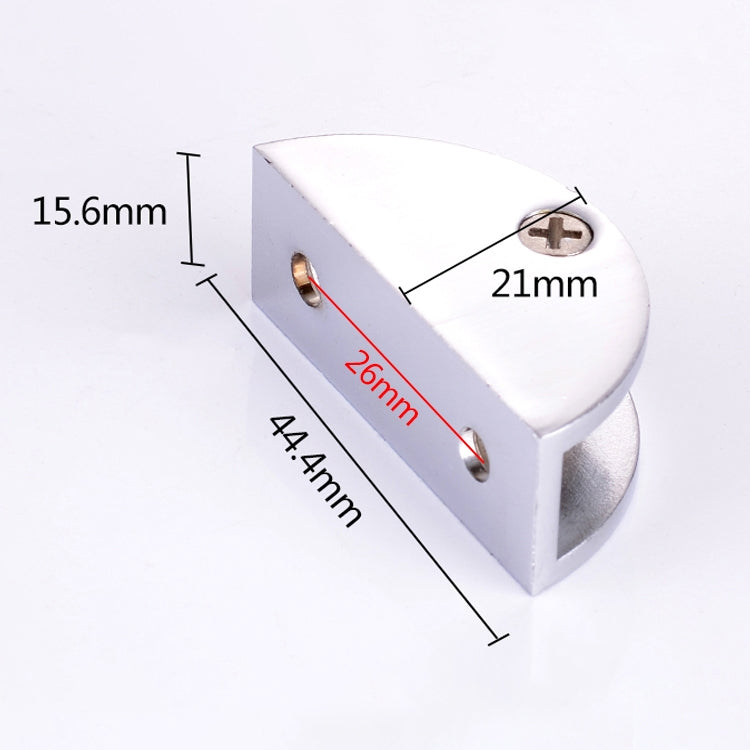 10 PCS Zinc Alloy Bright Fixed Bracket Connection Semicircle Glass Fixing Clamp, Size: M, Semicircle, Size: M
