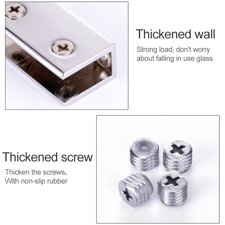 10 PCS Zinc Alloy Bright Fixed Bracket Connection Semicircle Glass Fixing Clamp, Size: M, Semicircle, Size: M