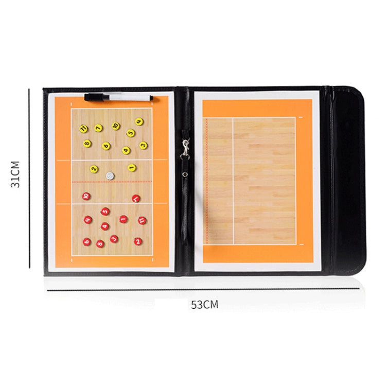 Volleyball Coach Board  Plate Handball Coaching Sets Volley Ball Equipment Training Magnetic Grains & Pen, Color folding