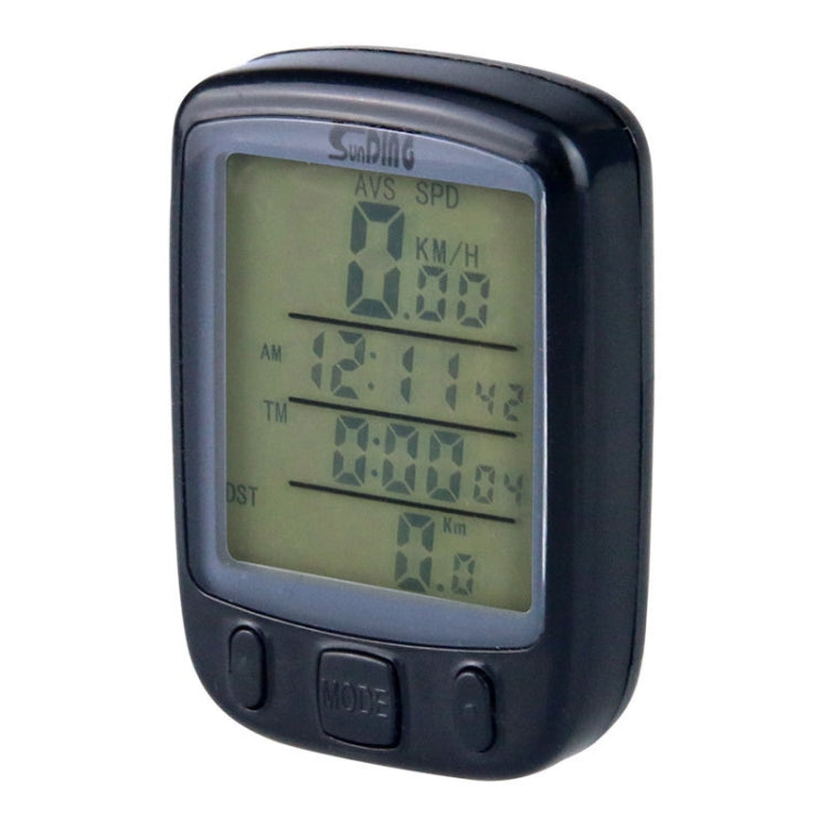 SUNDING 563C Bike Bicycle Waterproof Wireless LCD Screen Luminous Mileage Speedometer Odometer, English Version, 563C(Black), 563C(Blue), 563C (Yellow)