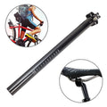 TOSEEK 3K Carbon Fiber Mountain Bike Road Bike Bicycle Seat Tube Seatpost Seat Fitting Seat Pole Bicycle Fittings, Size: 31.6x400mm, 31.6x400mm