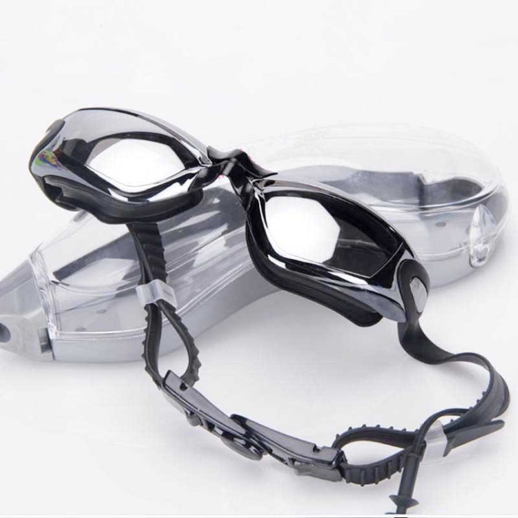 Electroplating Anti-fog Silicone Swimming Goggles with One-piece Ear Plugs for Adults, A-380 (Black), A-380 (Wine Red)