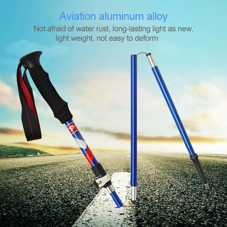5 Node Portable Foldable Aluminium Alloy Alpenstocks Trekking Poles, Folding Length : 35CM, Folding Length : 35CM (Black), Folding Length : 35CM (Green), Folding Length : 35CM (Blue), Folding Length : 35CM (Red)