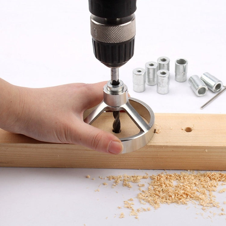 5 in 1 Drill Guide Vertical Pocket Hole Jig 5/6/7/8/9/10/12mm Drill Bit Hole Locator Stainless Steel Woodworking Jig Kit, 5 in 1