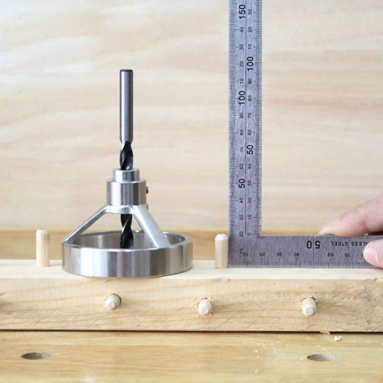 5 in 1 Drill Guide Vertical Pocket Hole Jig 5/6/7/8/9/10/12mm Drill Bit Hole Locator Stainless Steel Woodworking Jig Kit, 5 in 1