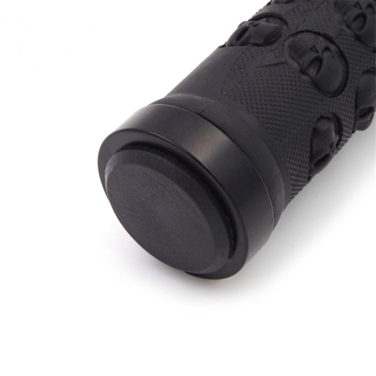 1 Pair AG23 Skull Style Bicycle MTB Bike Lock-on Rubber Handlebar Grips, AG23, Skull Style
