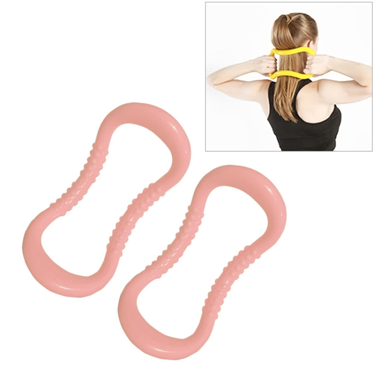 2 PCS PP Double Massage Point Yoga Circle Fascia Stretching Ring Pilates Resistance Ring, Yellow, Dark Blue, Pink, Green, Grass Green, Light Pink, Purple, Sky Blue