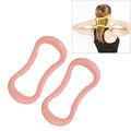 2 PCS PP Double Massage Point Yoga Circle Fascia Stretching Ring Pilates Resistance Ring, Yellow, Dark Blue, Pink, Green, Grass Green, Light Pink, Purple, Sky Blue