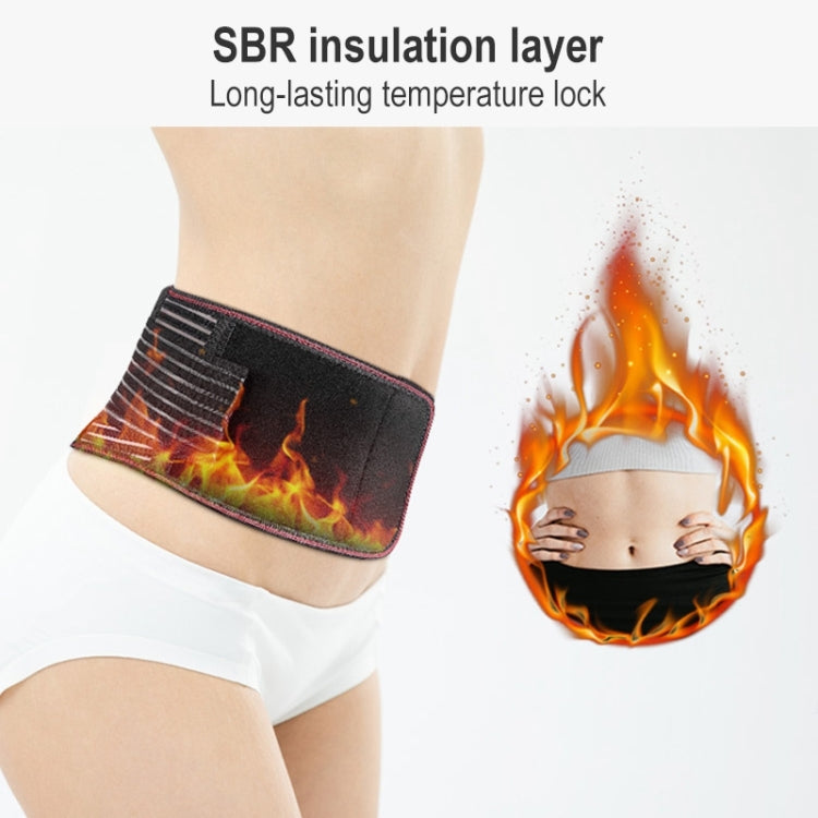 Self-heating Lumbar Support Warm Magnetic Therapy Self-heating Waist Protector, 007 (Black)