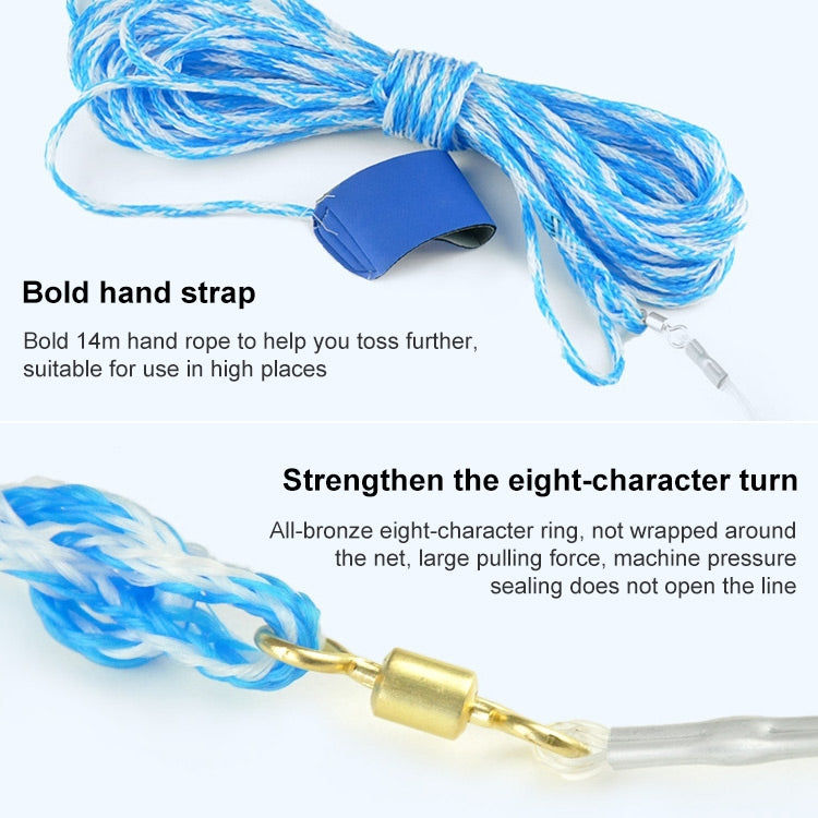 420 Help Throw Tire Cords Fishing Net, Height: 2.1m, 420 Help Throw Tire Cords